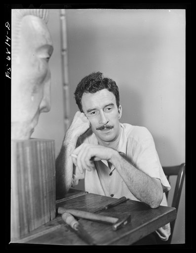Untitled photo, possibly related to: New York, New York. Bill O'Brian and Irish American sculptor
