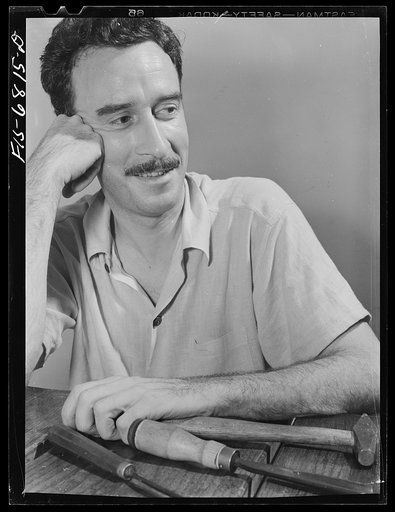 Untitled photo, possibly related to: New York, New York. Bill O'Brian and Irish American sculptor