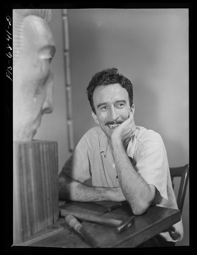 Untitled photo, possibly related to: New York, New York. Bill O'Brian and Irish American sculptor