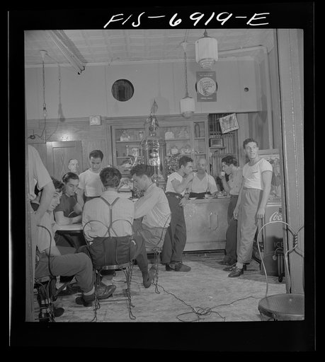 New York, New York. Italian-American cafe espresso shop on MacDougal Street where coffee and soft drinks are sold. The coffee machine cost one thousand dollars