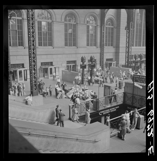 Untitled photo, possibly related to: New York, New York. Concourse at the Pennsylvania railroad station
