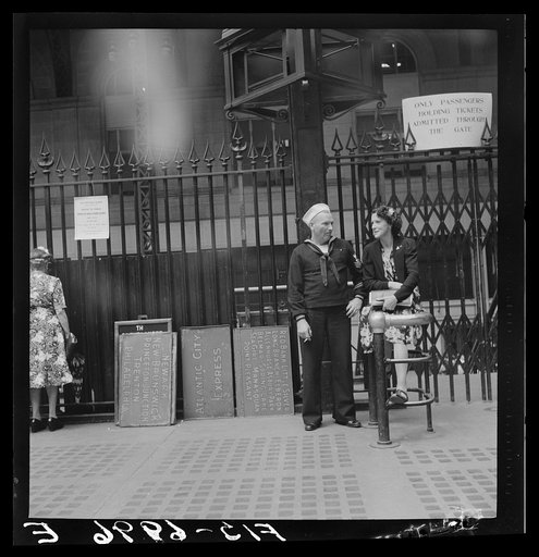 Untitled photo, possibly related to: New York, New York. Waiting for trains at the Pennsylvania railroad station