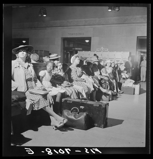 Untitled photo, possibly related to: New York, New York. Waiting room of the Pennsylvania railroad station