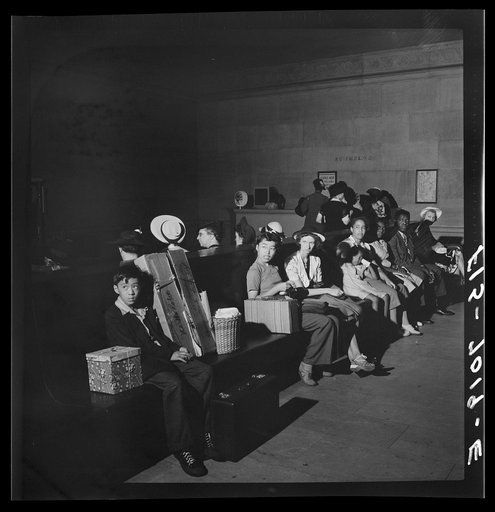 Untitled photo, possibly related to: New York, New York. Waiting room of the Pennsylvania railroad station