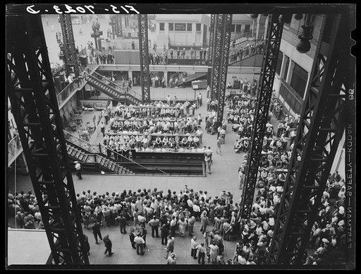New York, New York. Draftees on their way to the induction center at the Pennsylvania railroad station