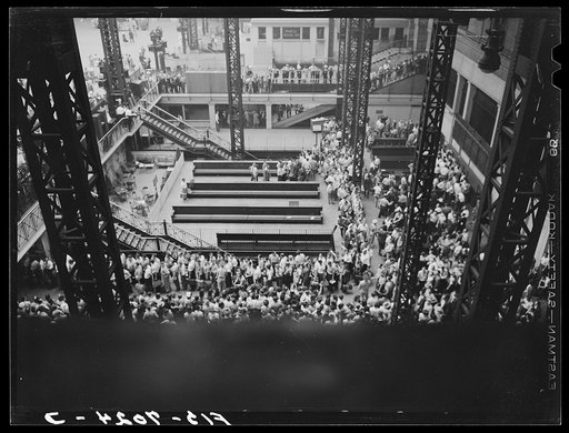 New York, New York. Draftees on their way to a train to the induction center at the Pennsylvania railroad station