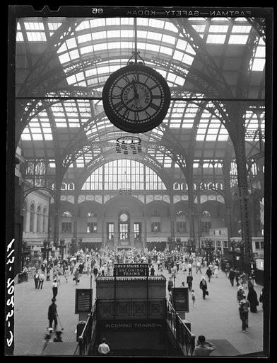 New York, New York. Draftees on their way to a train to the induction center at the Pennsylvania railroad station