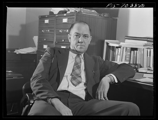 Untitled photo, possibly related to: Washington, D.C. Dr. John Lund (Norwegian), senior specialist in the education of school administrators, U.S. Office of Education, and acting executive director, Wartime Commission, U.S. Office of Education