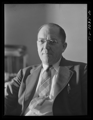 Untitled photo, possibly related to: Washington, D.C. Dr. John Lund (Norwegian), senior specialist in the education of school administrators, U.S. Office of Education, and acting executive director, Wartime Commission, U.S. Office of Education
