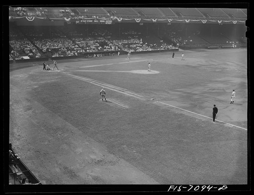 Detroit, Michigan. Detroit vs. Cleveland ball game at the Briggs Stadium