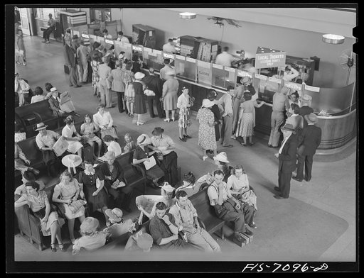 Detroit, Michigan. Greyhound bus station