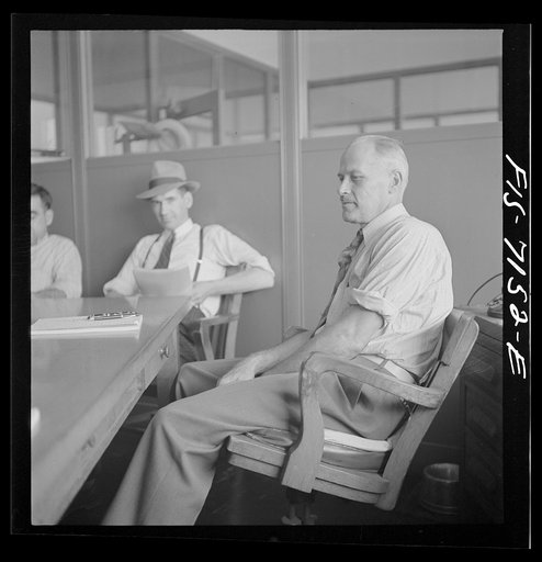 Detroit, Michigan (vicinity). Chrysler Corporation Dodge truck plant. Many conferences over production schedules, blue prints, etc. are required to maintain the smooth, steady flow of Dodge Army trucks from the production lines