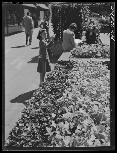 Untitled photo, possibly related to: New York, New York. Central plaza of Rockefeller Center showing Victory Center