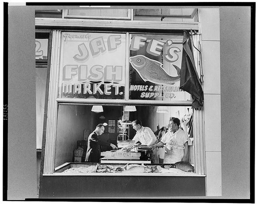 New York, New York. Fish store in the Jewish section