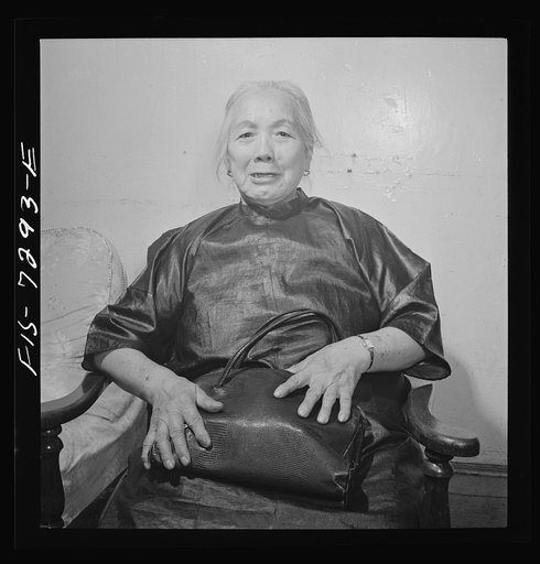 New York, New York. Old Chinese woman in Chinatown