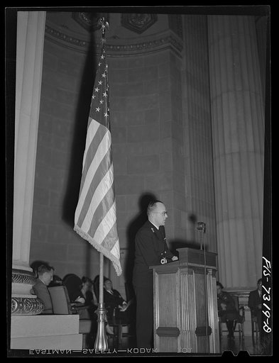 Washington, D.C. International youth assembly. Delegate from the Netherlands addressing the assembly