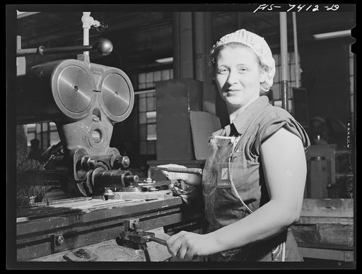 Detroit, Michigan. Milling machine operator at the Allison Motors plant