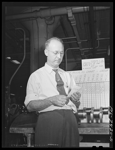 Detroit, Michigan. Foreman at the Allison Motors plant