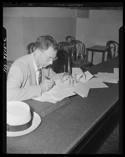 Washington, D.C. International student assembly. K.C. Sheldon, Czechoslovakian delegate, a student at New York University