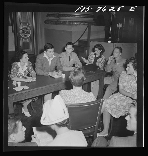 Washington, D.C. International Youth Assembly. A meeting of the Canadian delegates