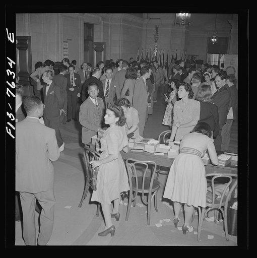 Washington, D.C. International youth assembly. In the lobby outside of the auditorium