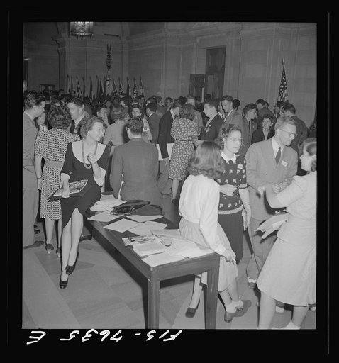 Washington, D.C. International youth assembly. In the lobby outside of the auditorium