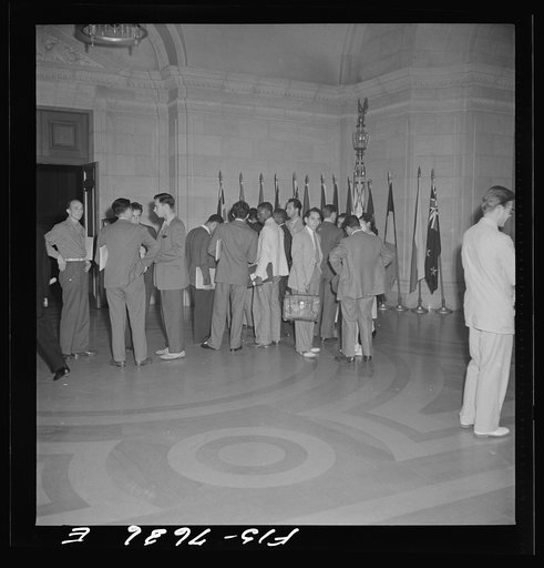 Washington, D.C. International youth assembly. In the lobby outside of the auditorium