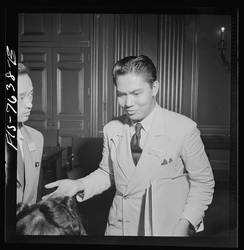Untitled photo, possibly related to: Washington, D.C. International youth assembly. Delegate representing the Philippines