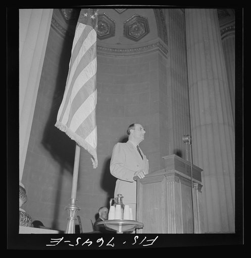 Washington, D.C. International youth assembly. William L. Batt speaking to the assembly
