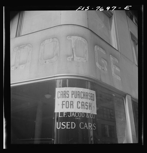 New York, New York. Former Dodge building at 56th Street and Broadway, in the automobile district