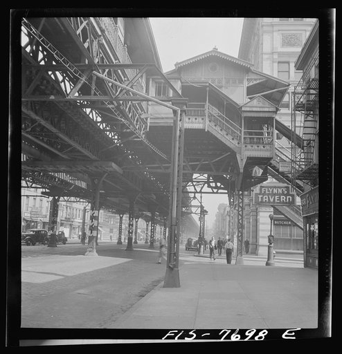 Untitled photo, possibly related to: New York, New York. Third Avenue elevated railway at 18th Street