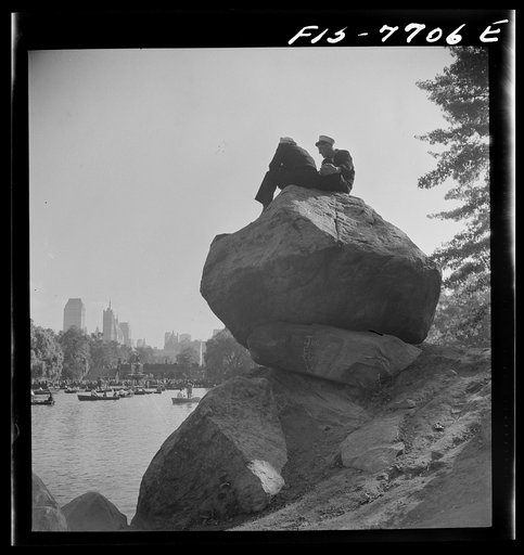 Untitled photo, possibly related to: New York, New York. Central Park lake on Sunday