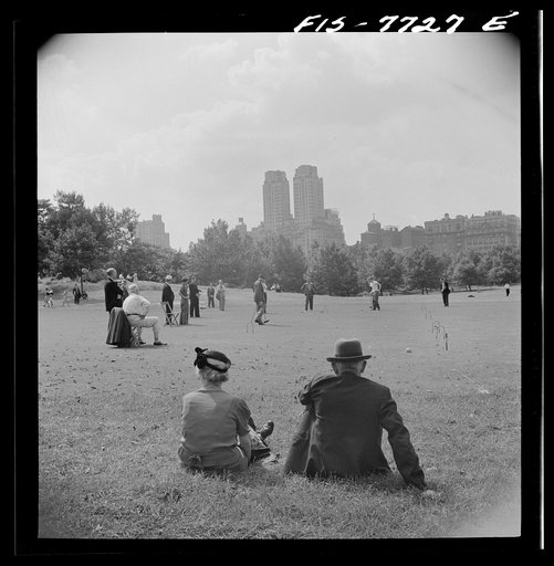 Untitled photo, possibly related to: New York, New York. Sunday croquet game in Central Park