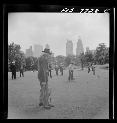 New York, New York. Sunday croquet game in Central Park