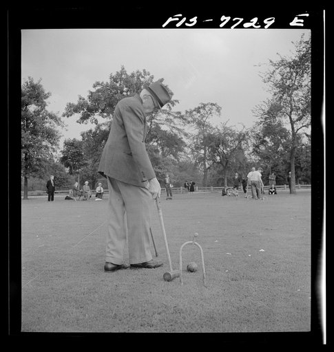 New York, New York. Sunday croquet game in Central Park