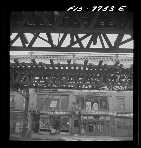 New York, N.Y. Second Avenue elevated railway in process of demolition between 13th and 14th Streets