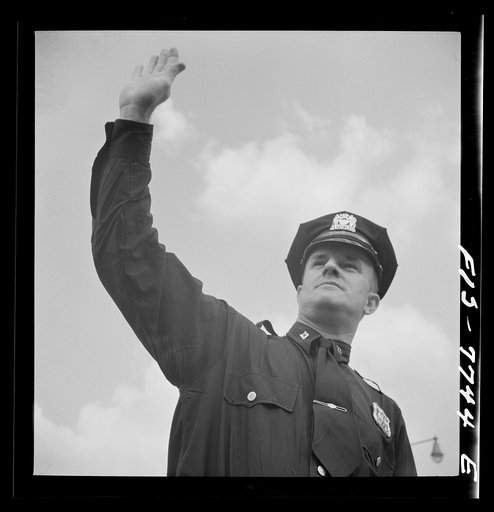 Untitled photo, possibly related to: New York, New York. Irish-American policeman in Central Park