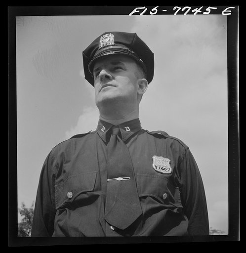 Untitled photo, possibly related to: New York, New York. Irish-American policeman in Central Park