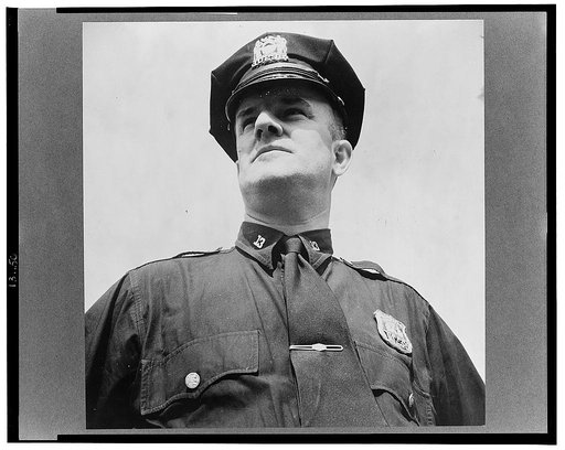 New York, New York. Irish-American policeman in Central Park