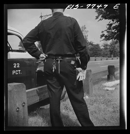 New York, New York. Irish-American policeman in Central Park