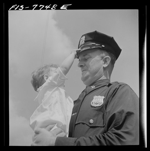 Untitled photo, possibly related to: New York, New York. Irish-American policeman in Central Park