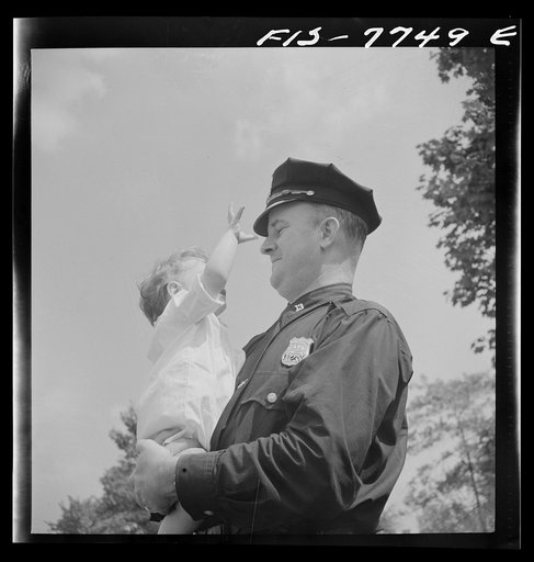New York, New York. Irish-American policeman in Central Park