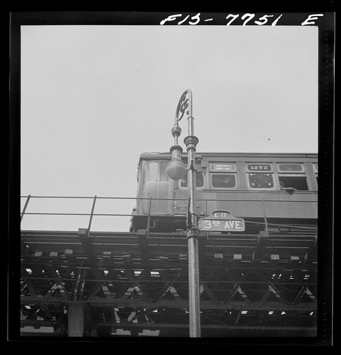 Untitled photo, possibly related to: New York, New York. Third Avenue elevated railway at 17th Street near the German-American club