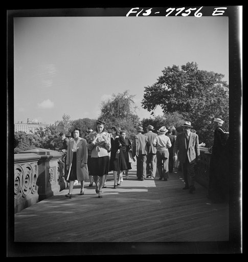 Untitled photo, possibly related to: New York, New York. Bridge over Central Park lake