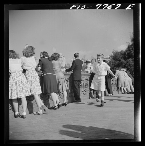 New York, New York. Bridge over Central Park lake