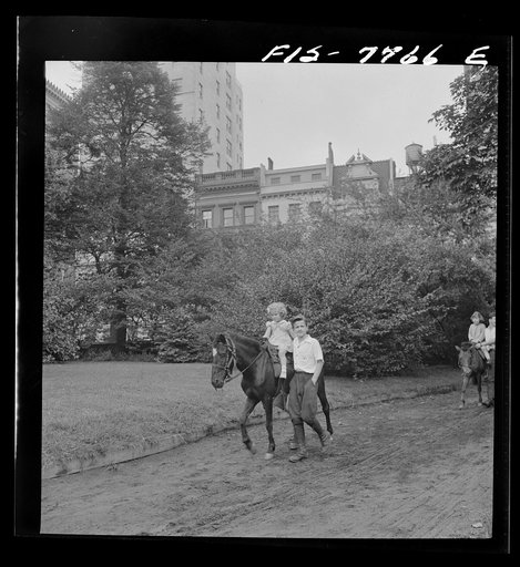 New York, New York. Pony riding in Central Park