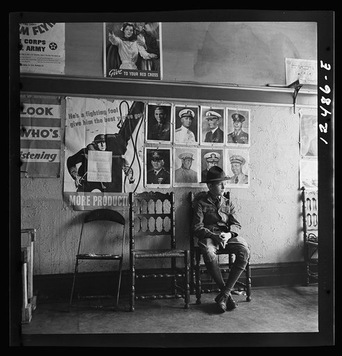 Chicago (north), Illinois. Boy Scouts who was one of the first to arrive for the flag dedication ceremony