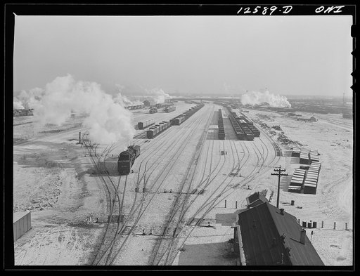 Chicago, Illinois. General view of one of the yards of the Chicago and Northwestern Railroad