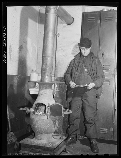 Chicago, Illinois. A switchman who works at a yard of the Chicago and Northwestern Railroad