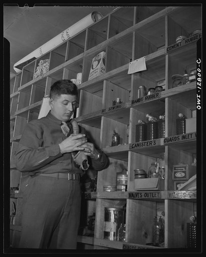 Fort Belvoir, Virginia. Constantine P. Lihas, a twenty-one year old Greek-American soldier, formerly a material handler at the General Electric Company plant at Pittsburgh. Both parents were born in Greece; father came to the United States in 1906, mother in 1921. He was born in this country and has